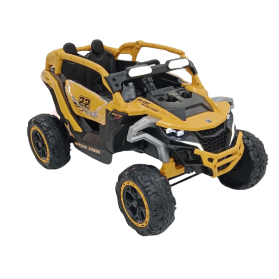 صورة سيارة أطفال كهربائية رياضية بنظام بلوتوث ومحركين – تصميم مغامرات